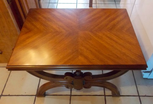Pecan mid century coffee table - pecan,